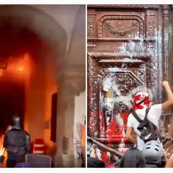Lanzan explosivos contra el Congreso de Jalisco durante marcha por el agua en Guadalajara Lanzan explosivos contra el Congreso de Jalisco durante marcha por el agua en Guadalajara