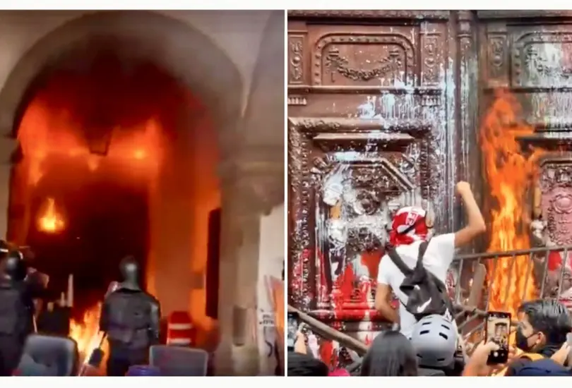 Lanzan explosivos contra el Congreso de Jalisco durante marcha por el agua en Guadalajara Lanzan explosivos contra el Congreso de Jalisco durante marcha por el agua en Guadalajara