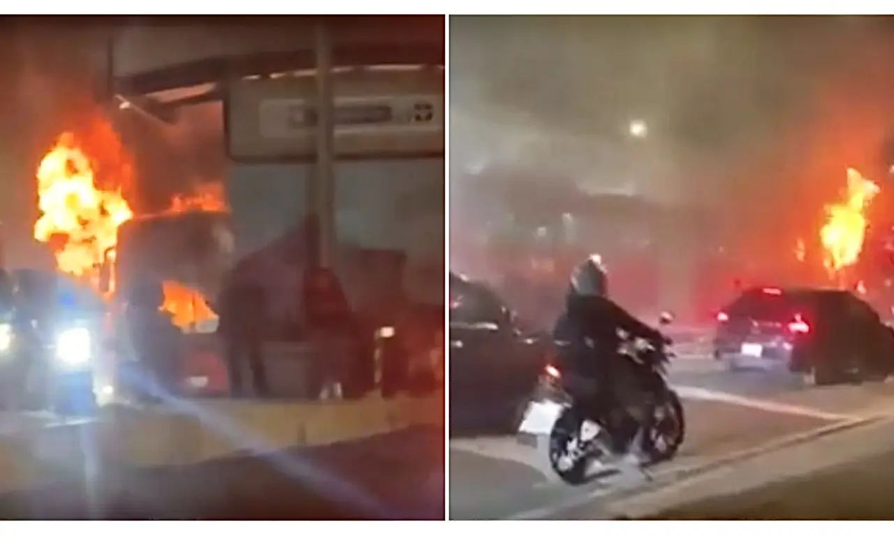  Incendio en Metrobús Línea 5: falla eléctrica obliga a cerrar estación Escuadrón 201A 