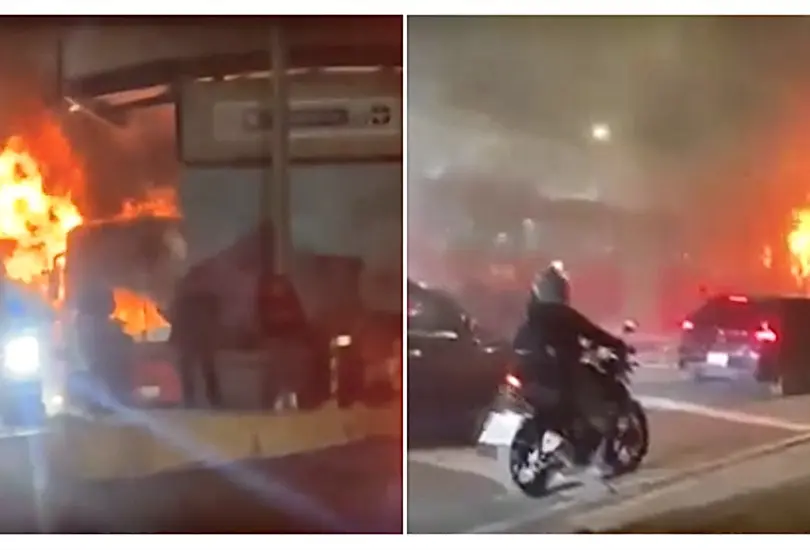 Incendio en Metrob&uacute;s L&iacute;nea 5: falla el&eacute;ctrica obliga a cerrar estaci&oacute;n Escuadr&oacute;n 201A