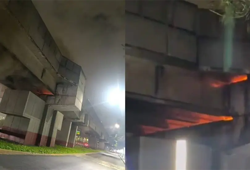 Bomberos se&ntilde;alaron que el fuego estar&iacute;a relacionado con la quema de basura en un bajo puente.