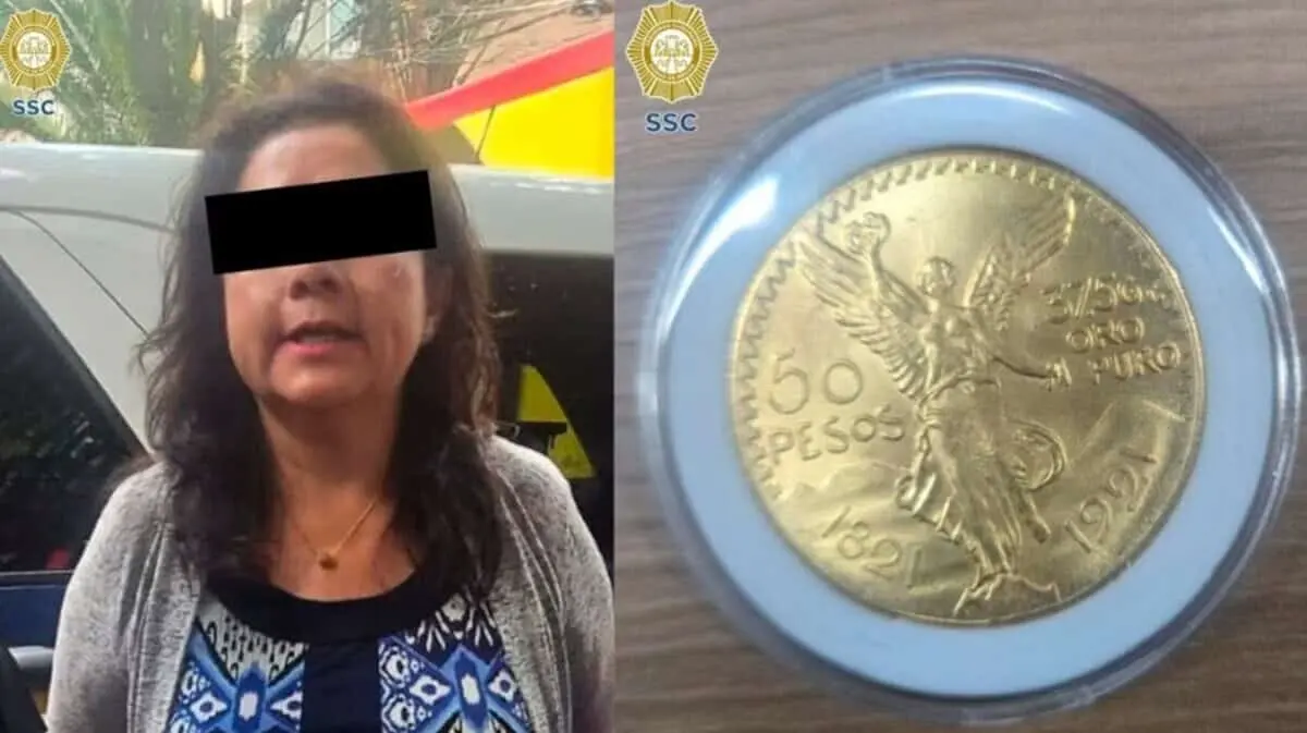  El presunto vendedor huyó después de entregar la moneda y recibir el dinero, mientras que la mujer que lo acompañaba fue detenida. 