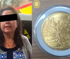 Mujer es detenida por intentar vender un Centenario falso en 80 mil pesos
