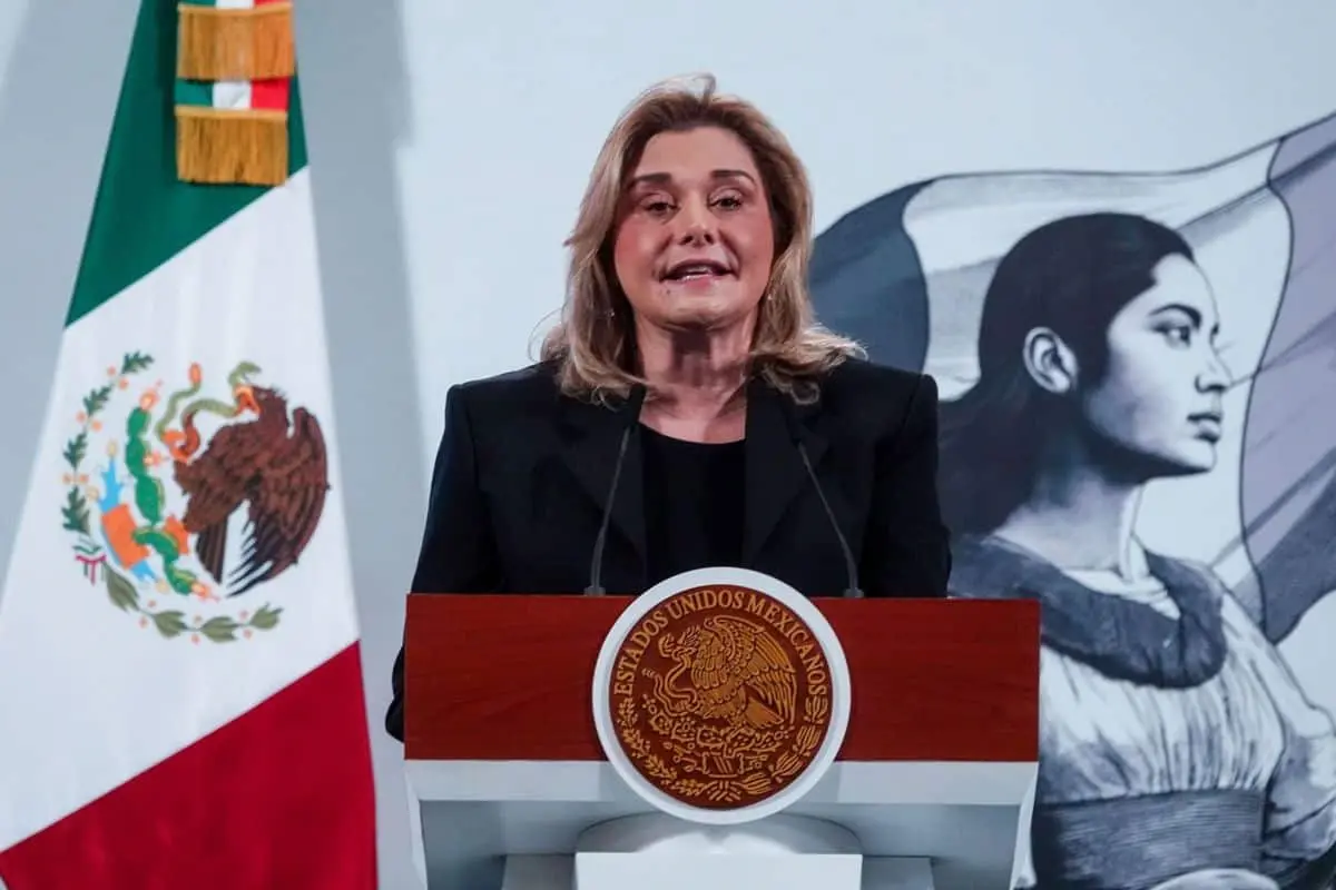 En junio de 2025, Maru Campos fue a la mañanera de Sheinbaum. Cuartoscuro.