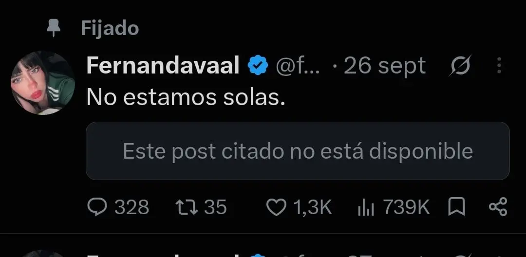 Kassandra Álvarez elimina denuncia X