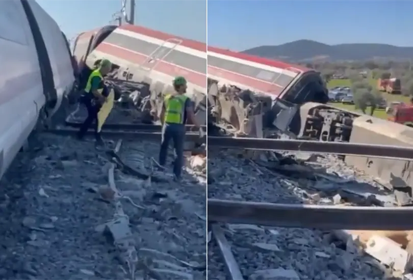 Así quedó el lugar de la tragedia en Toledo: videos del choque de trenes que dejó 64 muertos Así quedó el lugar de la tragedia en Toledo: videos del choque de trenes que dejó 64 muertos