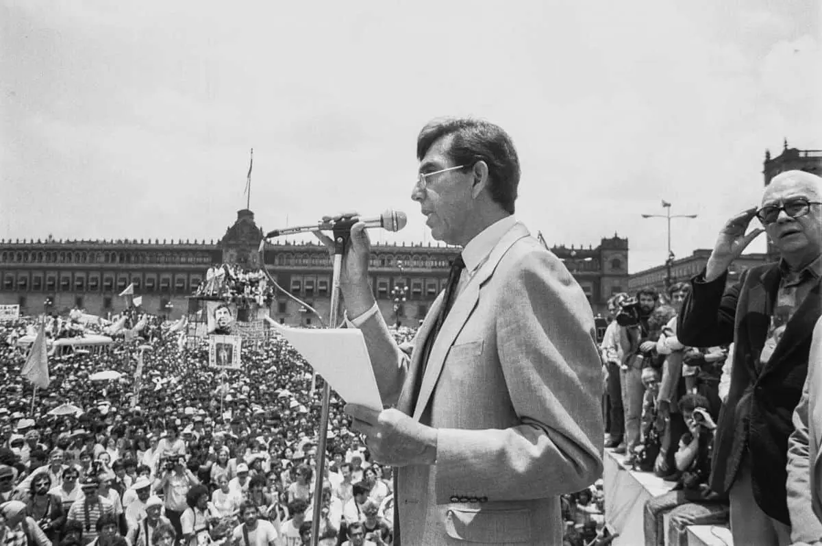 Durante la campaña presidencial de 2024, destacó su papel en la construcción de una alternativa democrática frente al neoliberalismo y recordó la relevancia de la movilización opositora de 1988. Cuartoscuro.