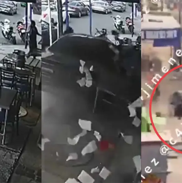 Filtran video del momento exacto en que auto embiste a varias personas y se estrella contra local de Tortas Gigantes Sur 12 Filtran video del momento exacto en que auto embiste a varias personas y se estrella contra local de Tortas Gigantes Sur 12