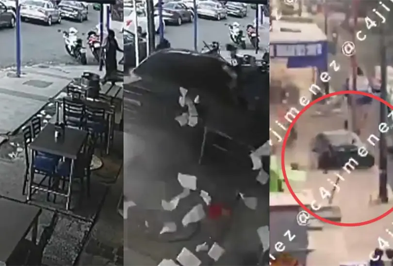 El video del accidente en Tortas Gigantes Sur 12, en Coyoac&aacute;n, muestra c&oacute;mo un autom&oacute;vil atropell&oacute; a varias personas y se estrell&oacute; contra el restaurante.